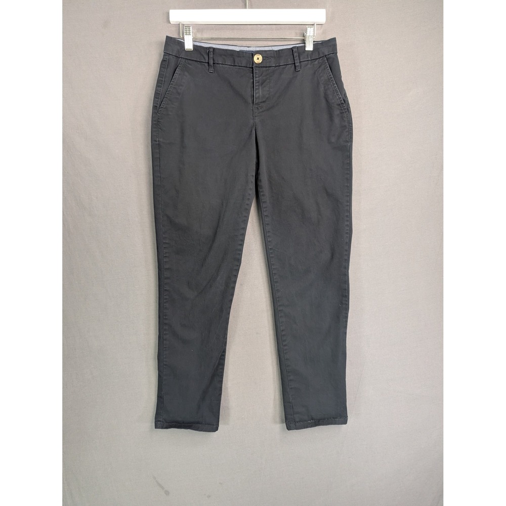 Tommy Hilfiger Womens Chino Pants Black Size 4 Slim Fit Stretch Workwear Casual